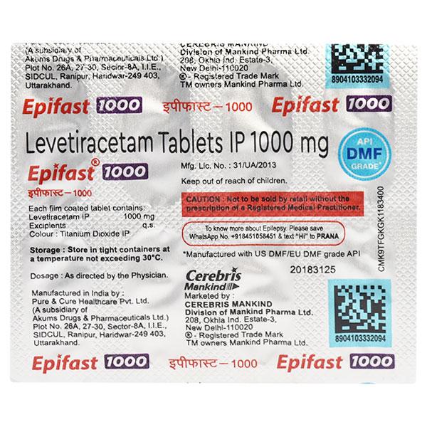 EPIFAST 1000 Tablet 10's