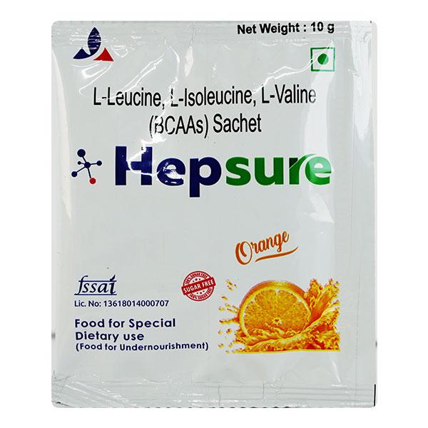 HEPSURE Orange Flavour Sugar Free Sachet 10gm