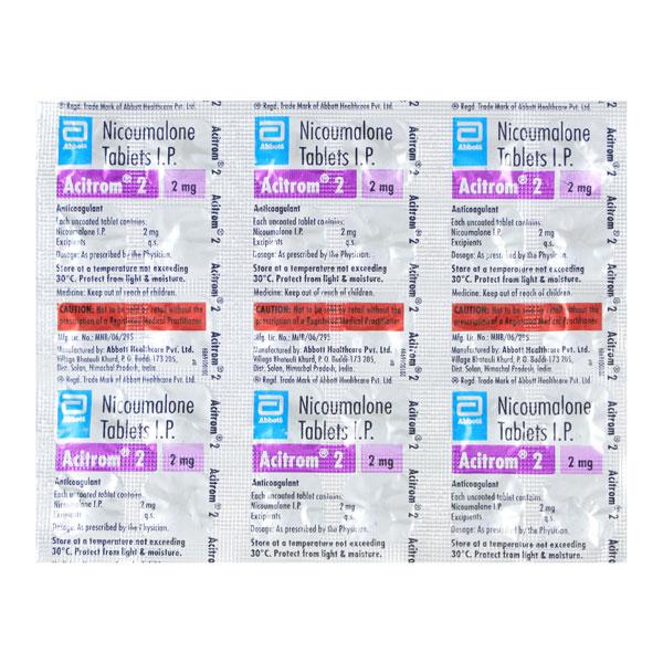 Acitrom 2mg Tablet 30'S