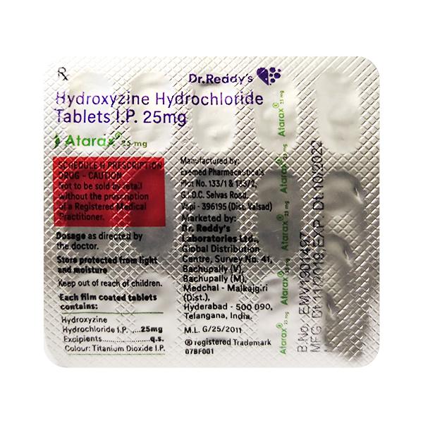 Atarax 25mg Tablet 15'S