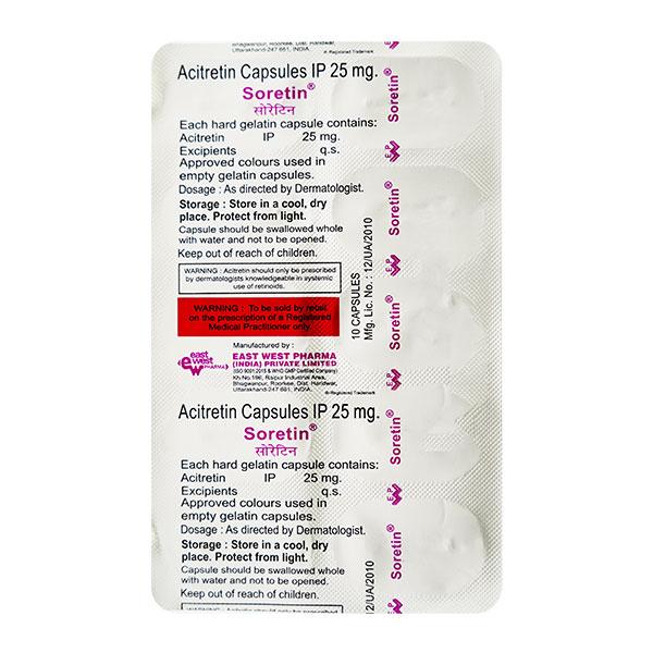 Soretin 25mg Capsule 10'S
