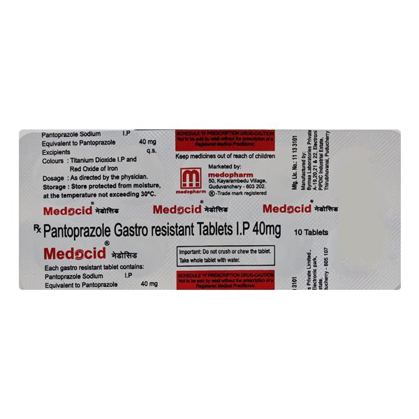 Medocid 40mg Tablet 10'S