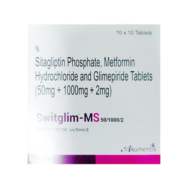 SWITGLIM MS 50/1000/2 Tablet 10's