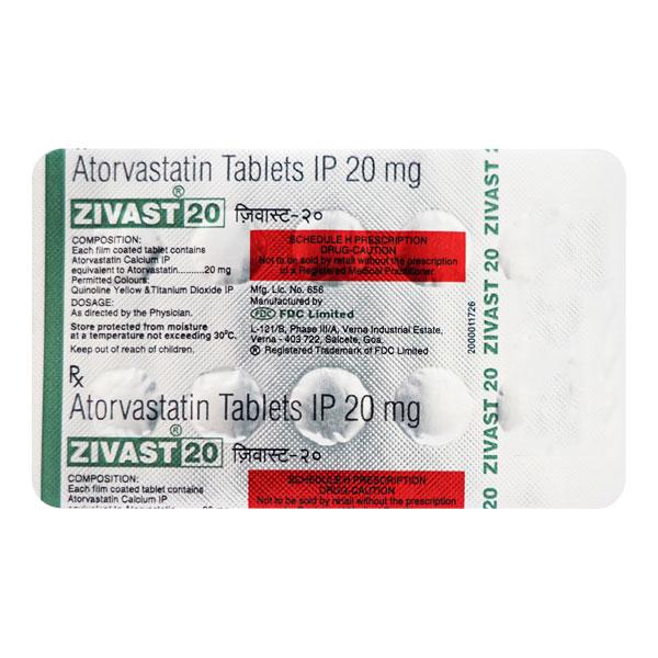 Zivast 20mg Tablet 10'S