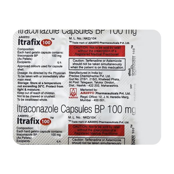 ITRAFIX 100mg Capsule 8's