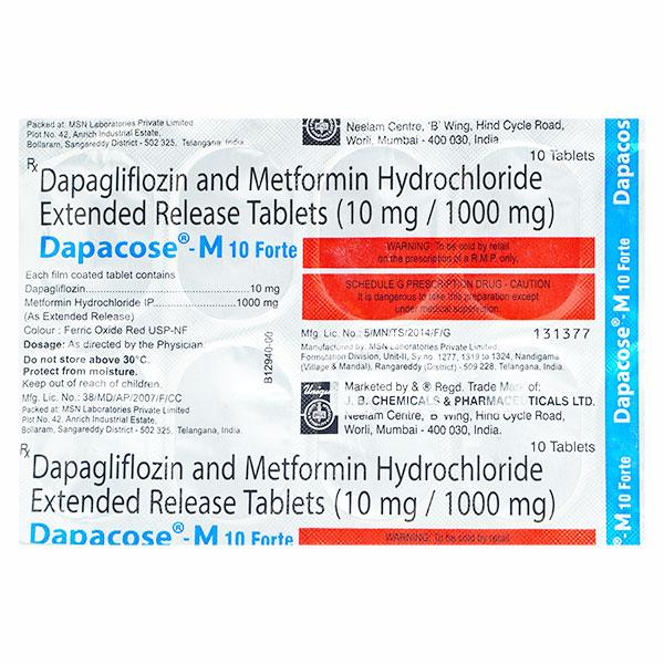 DAPACOSE M FORTE Tablet 10's