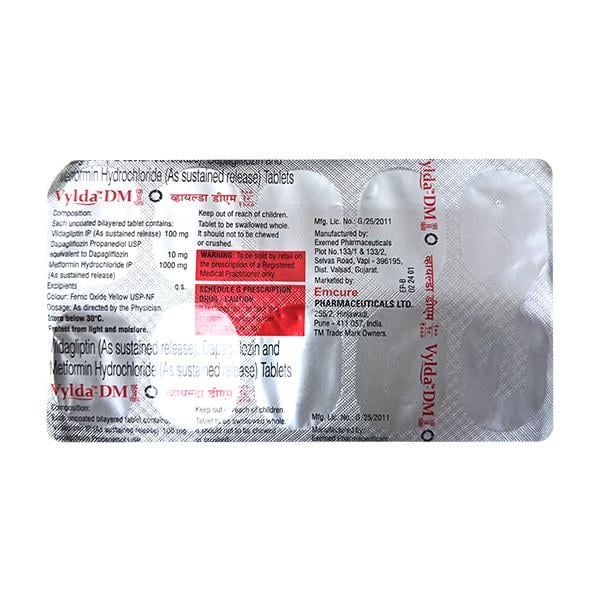 VYLDA DM 100/10/1000 Tablet 10's
