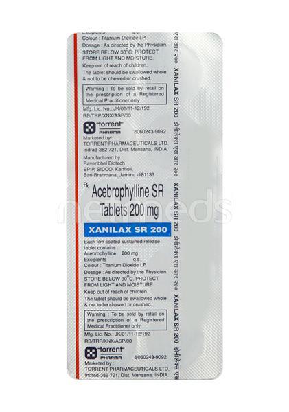 Xanilax SR 200mg Tablet 10'S