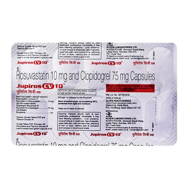 Jupiros CV 10mg Capsule 10'S