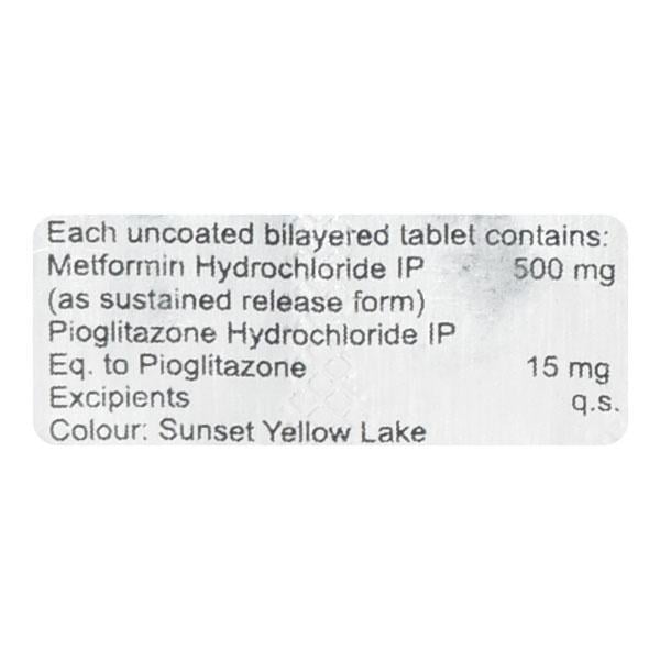 Glitaris M 15mg Tablet 10'S