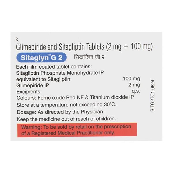SITAGLYN G 2 Tablet 10's