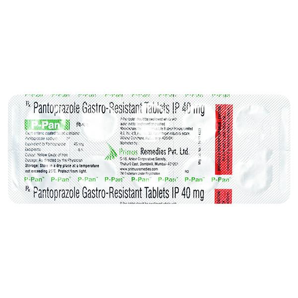 P PAN 40mg Tablet 10's
