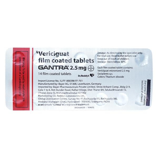 GANTRA 2.5mg Tablet 14's