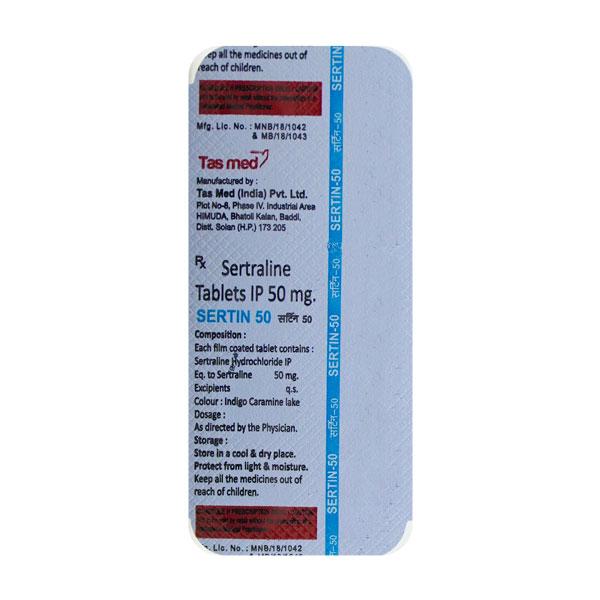 SERTIN 50MG TABLET 10'S
