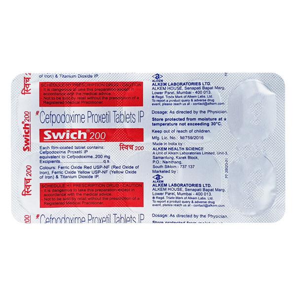 Swich 200mg Tablet 10'S