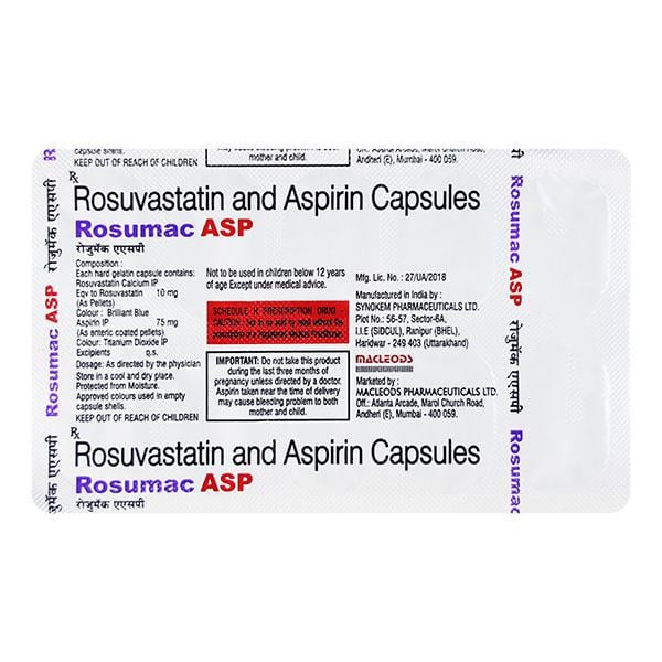 Rosumac Asp 10/75mg Capsule 10'S