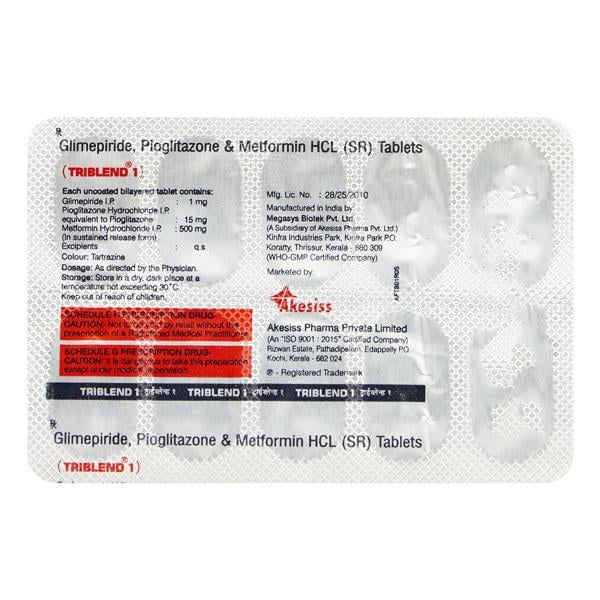 TRIBLEND 1mg Tablet 10's