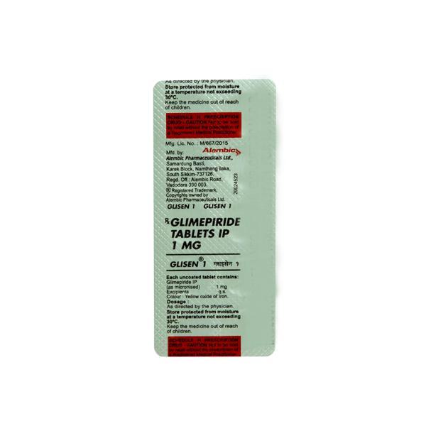 Glisen 1mg Tablet 10'S