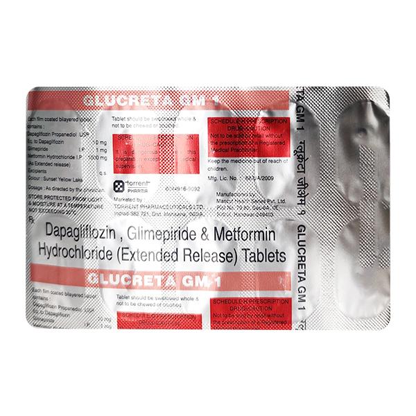 GLUCRETA GM 1/10/1000 Tablet 10's