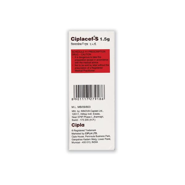 Ciplacef S 1000/500mg Injection 1'S