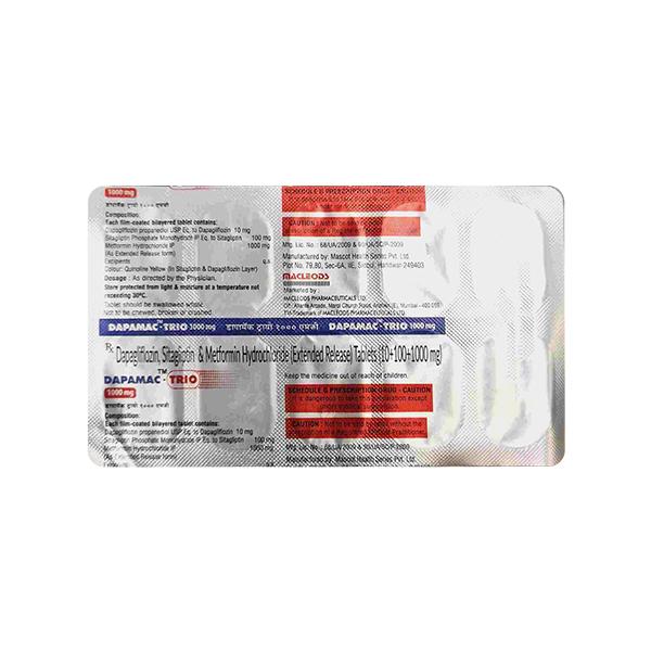DAPAMAC TRIO 1000mg Tablet 10's