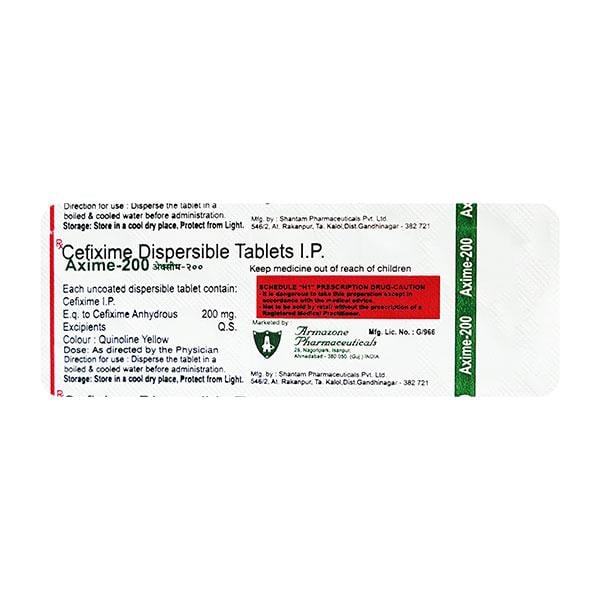 AXIME 200 Tablet 10's