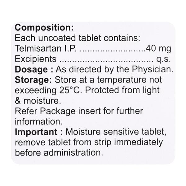 TELMIPACK 40 Tablet 30's