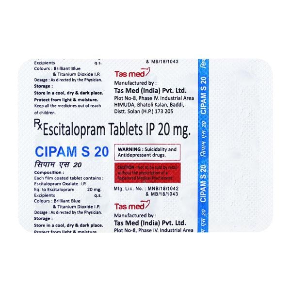 CIPAM S 20 Tablet 15's