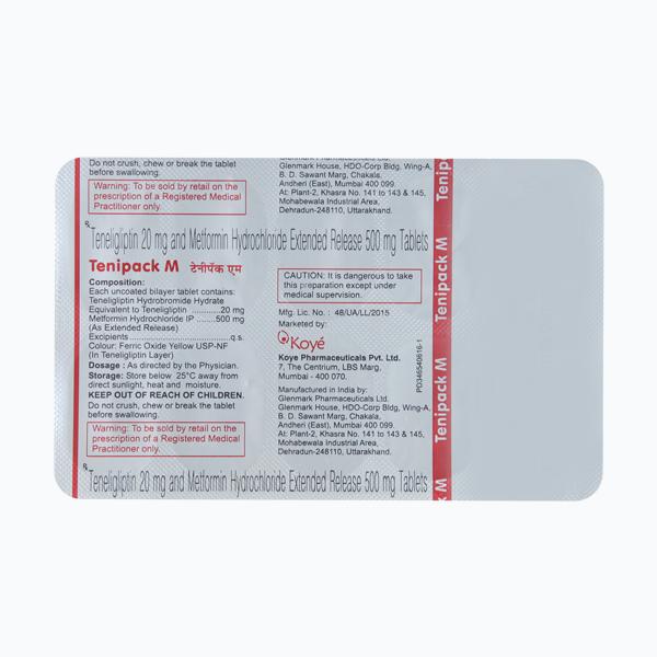 Tenipack M 20/500mg Tablet 10'S