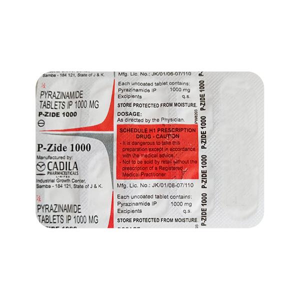 P ZIDE 1000mg Tablet 10's