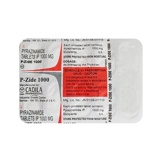 P ZIDE 1000mg Tablet 10's
