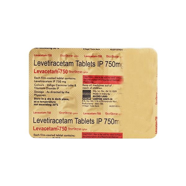 Levacetam 750mg Tablet 10'S