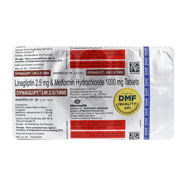 DYNAGLIPT LM 2.5/1000 Tablet 10's