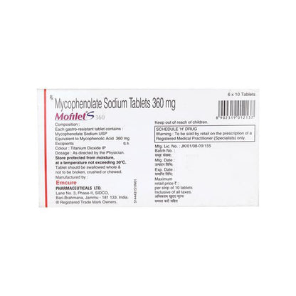 Mofilet S 360mg Tablet 10'S