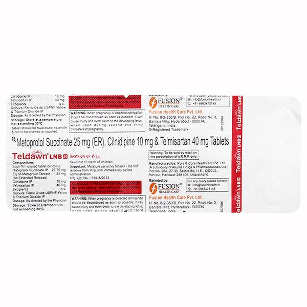 TELDAWN LNB 25 Tablet 10's