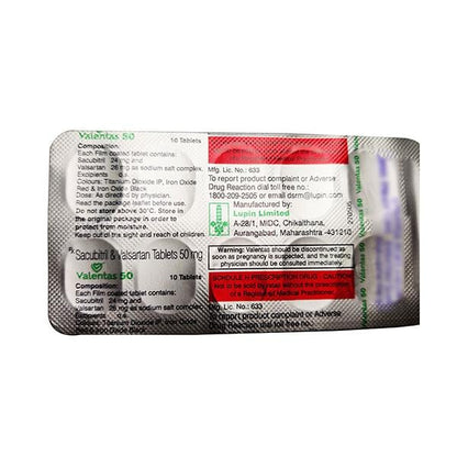 VALENTAS 50 Tablet 10's