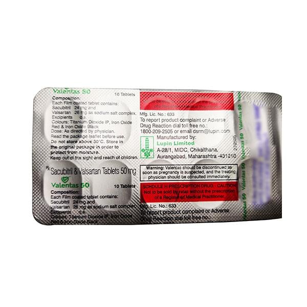 VALENTAS 50 Tablet 10's