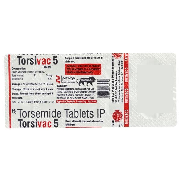 TORSIVAC 5 Tablet 10's