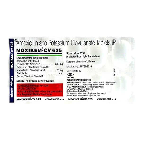 MOXIKEM CV 625 Tablet 10's