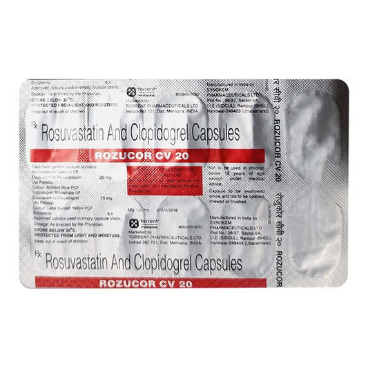 ROZUCOR CV 20/75mg Capsule 10's