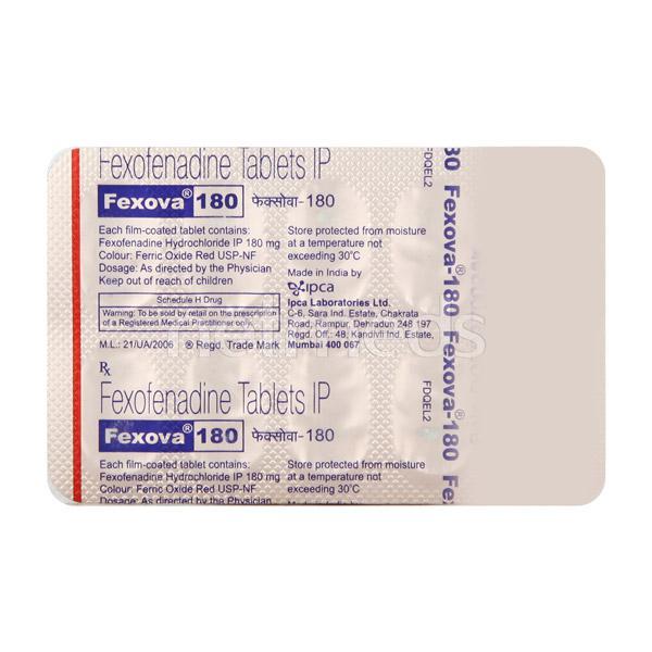 Fexova 180mg Tablet 10'S