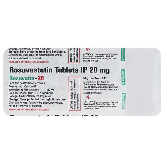 ROSUVOTIN 20 Tablet 10's