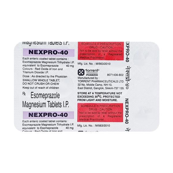Nexpro 40mg Tablet 15'S