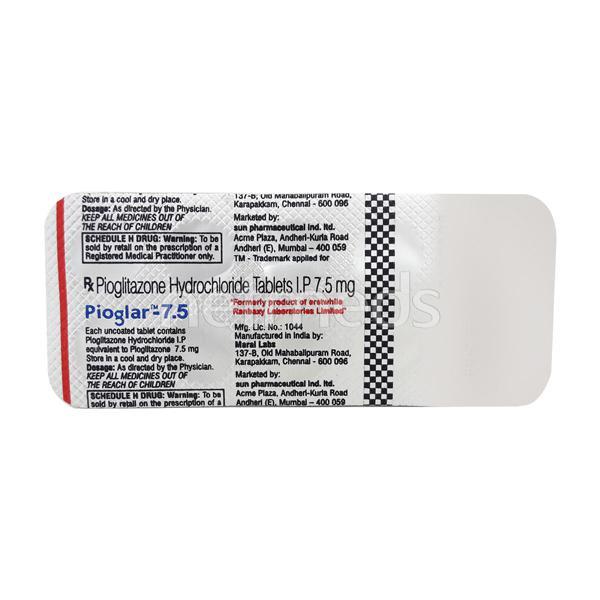 Pioglar 7.5mg Tablet 10'S