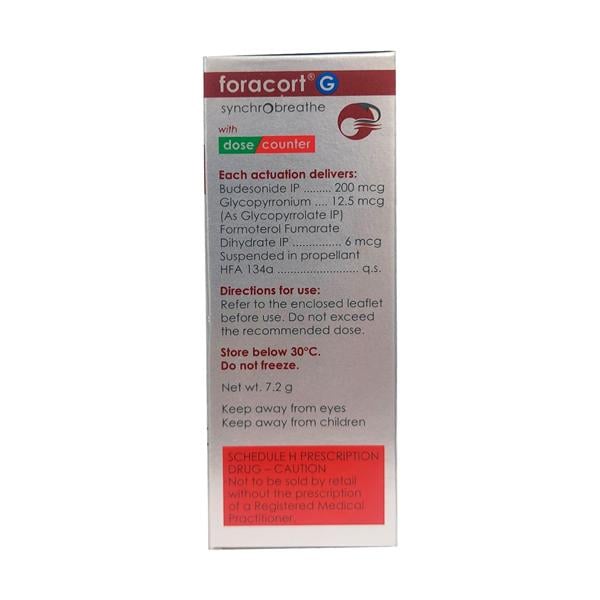 FORACORT G SYNCHROBREATHE WITH DOSE COUNTER 120md Inhaler 7.2g