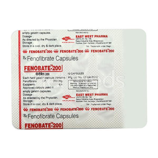 Fenobate 200mg Capsule 10'S