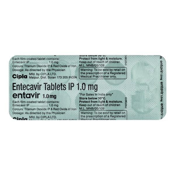 Entavir 1mg Tablet 10'S