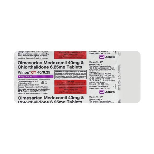 Winbp CT 40/6.25mg Tablet 10'S
