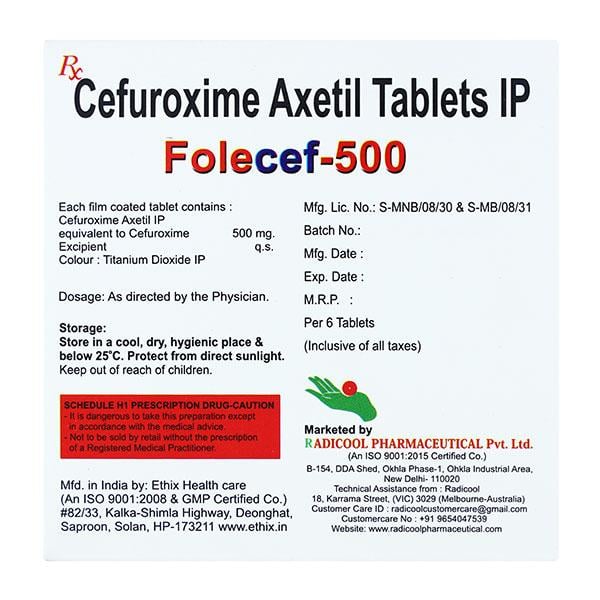 FOLECEF 500 Tablet 6's