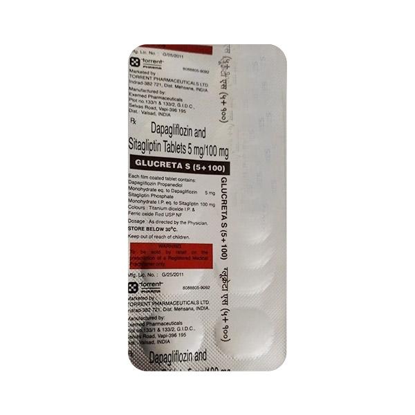 GLUCRETA S 5+100 Tablet 10's